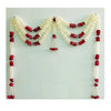 Artificial Jasmine and Roses Door Toran Triple  line with Clustered/tassle Strings