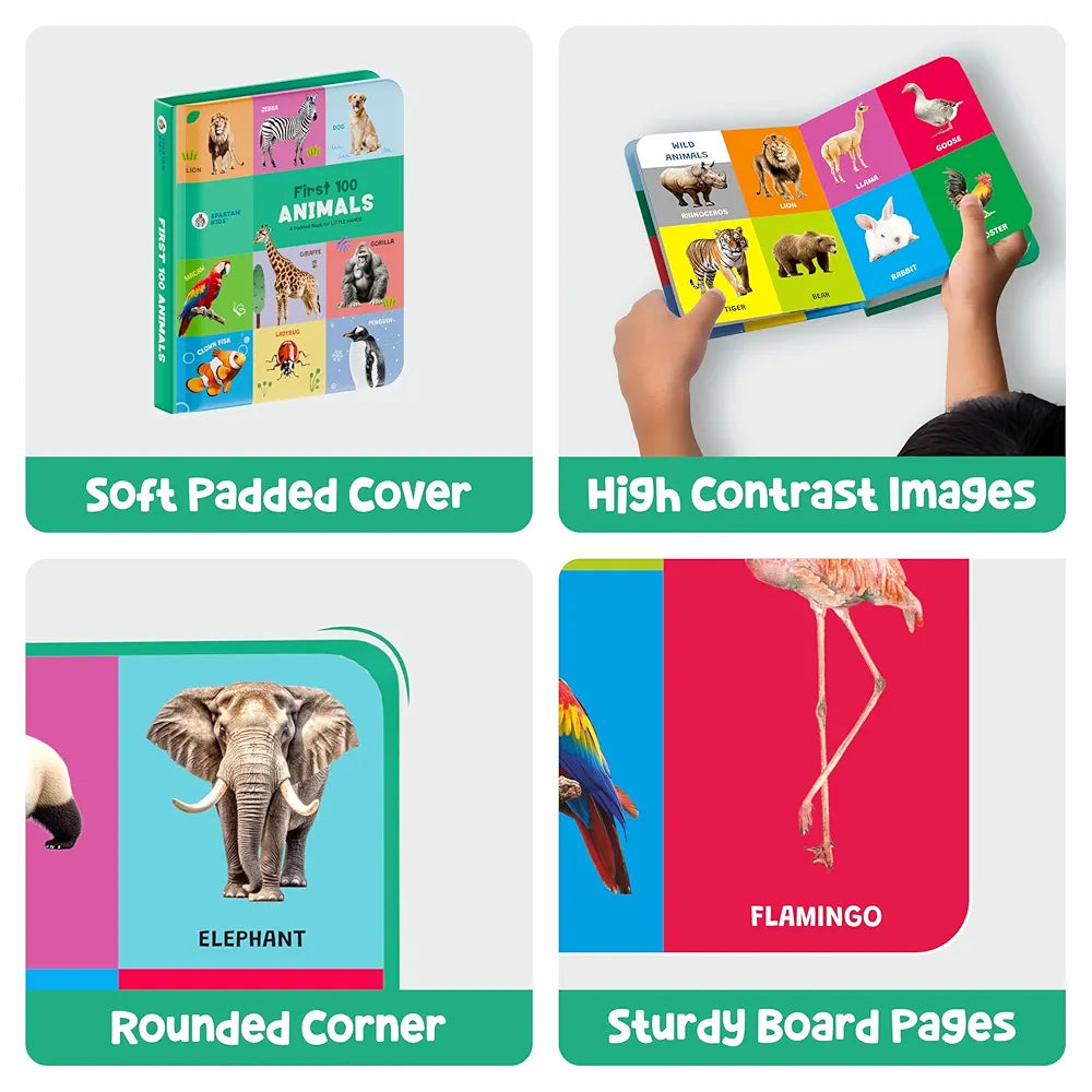 My First Padded Book of Animals : Early Learning Padded Board Books for Children 