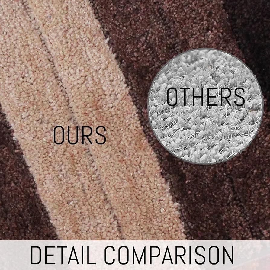 Luxe Home International Microfiber Rectangular Bath mat Soft Anti Slip Skid Luxury Mats 40X60 Cm Colour Walnut  (Pack of 2)