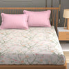 Fresh From Loom Floral XXL Microfiber Soft Cotton King Size Bedsheet for Double Bed 2 Pillow Cover 240 TC King Size Soft Bed Sheet Oyster Pink