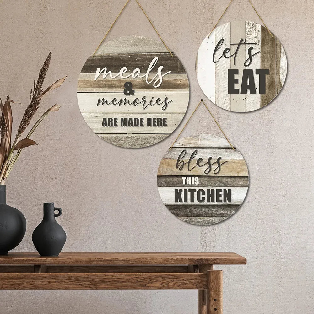 Kotart Wooden Wall Hanging Home Decor Items Meals & Memories