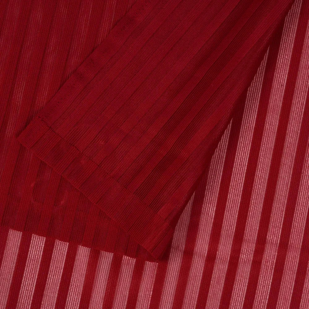 Kuber Industries Window Curtain Sheer Parda for Living Room Lining Net Colour Maroon Colour