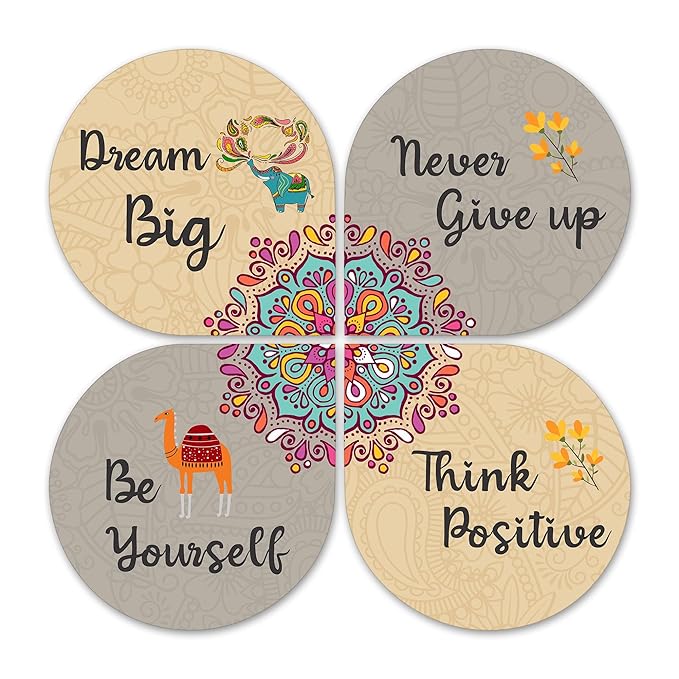 Artvibes Dream Big Quotes Wooden Wall Hanging for Home Decor | Modern Artworks Wall Decor Items