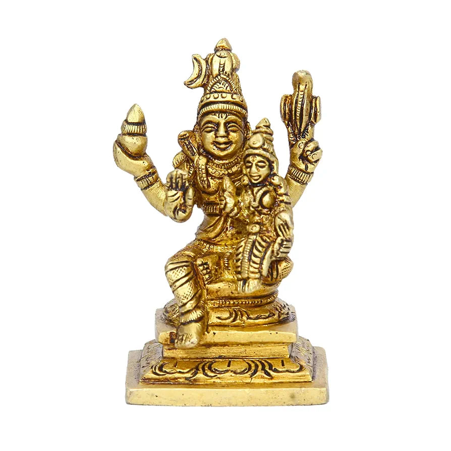 anciently Small Swarna Akarshana Bhairava Idol | Swarna Akarshana Bhairava Statue Small | Small Swarna Akarshana Bhairavar Silai, Brass, Height 8.5CM, Gold Colour, 1 Piece