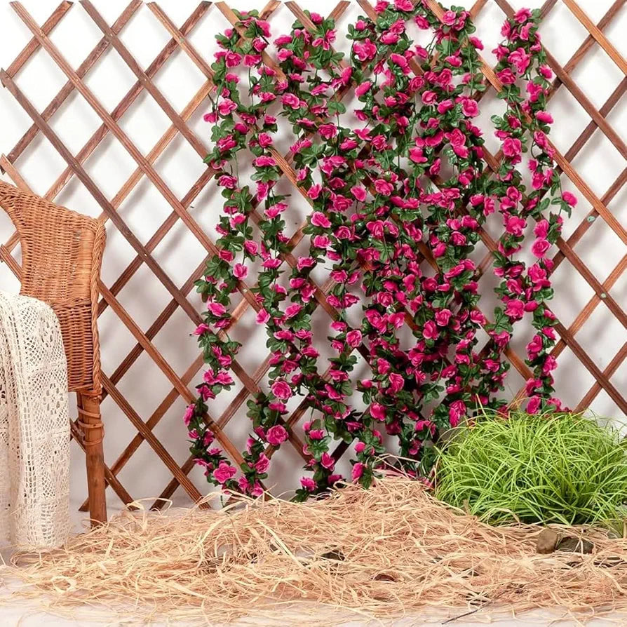 Artificial Flower Vine Garland Creeper 69 Small Rose  Garland for Decoration Pack of 2