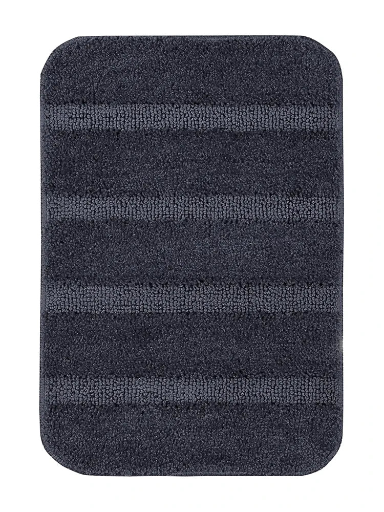 Saral Home Microfiber Soft Anti Slip Door Mat & Bath Mat Colour Grey (Pack Of 2)