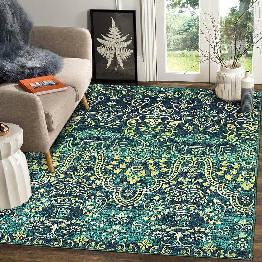 Status Contract 3D Printed Carpet Rug Runner with Anti Slip Backing Polyester