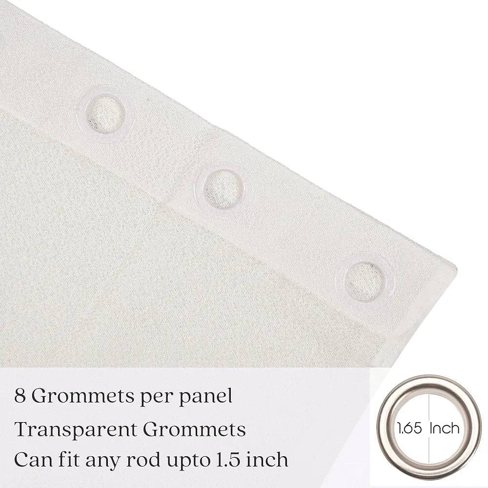Kuber Industries Stylish Window Curtains for Living Room & Bedroom Web Net Cream