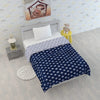 Divine Casa 120 GSM Microfiber Reversible Kids Single Bed Comforter Ultra-Soft Toddler Blanket Colour Medieval Blue