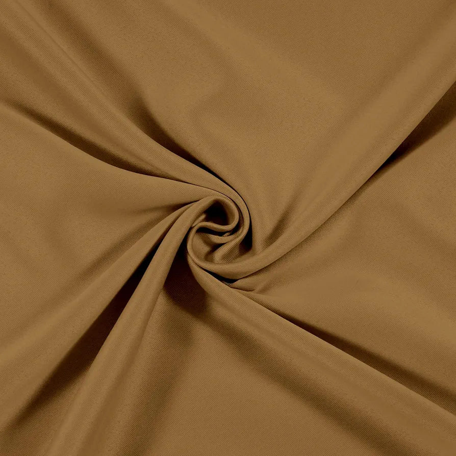 Cloth Fusion Blackout Window Curtains 5 Feet Long Set of 2 Mustard Colour