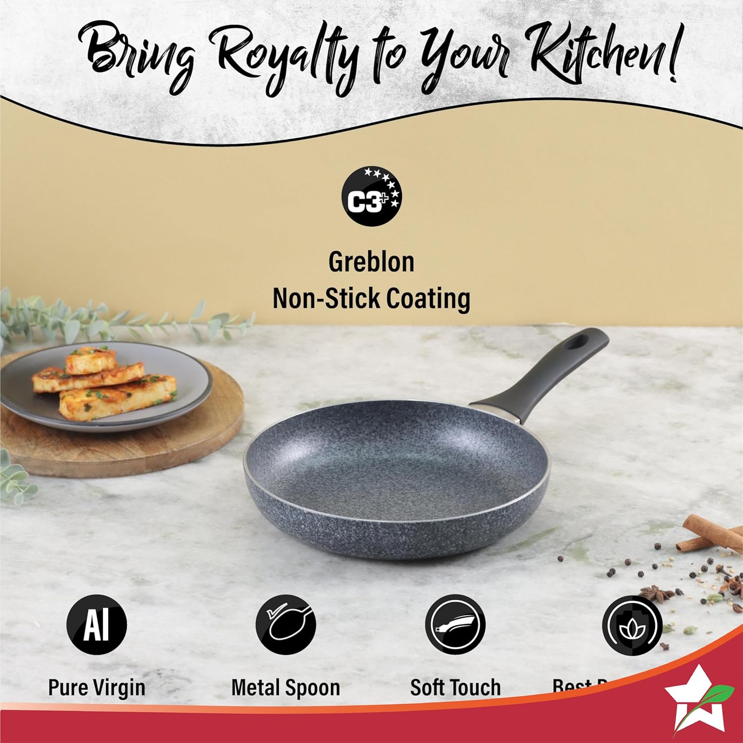 Wonderchef Graphite Frypan 24 cm