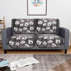 Kuber Industries Set of 4 Durable 2 Seater Sofa Cover for Living Room Lotus Print Green