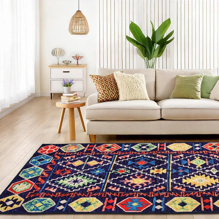Status Contract Multi Printed Vintage Persian Carpet Rug Runner with Anti Slip Backing