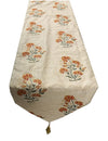 Pink Parrot-jute Silk Table Runner Colour Pink
