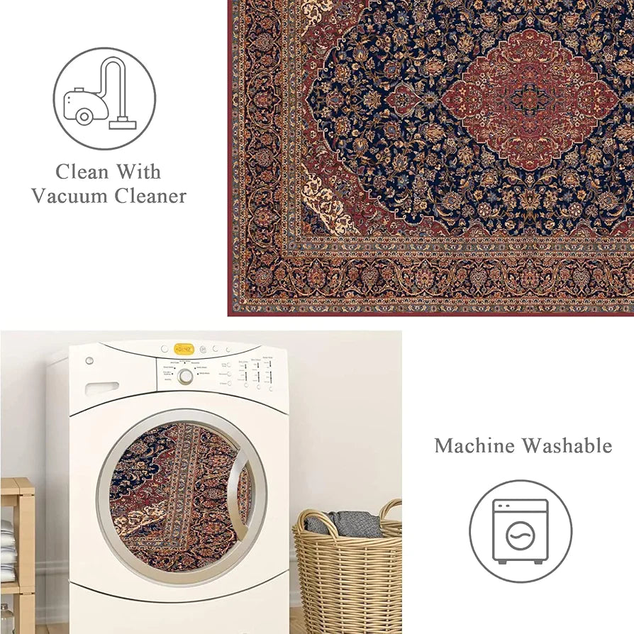 Ishro Home Premium Carpet For Hall, Bedroom, Living Room Pattern Herati
