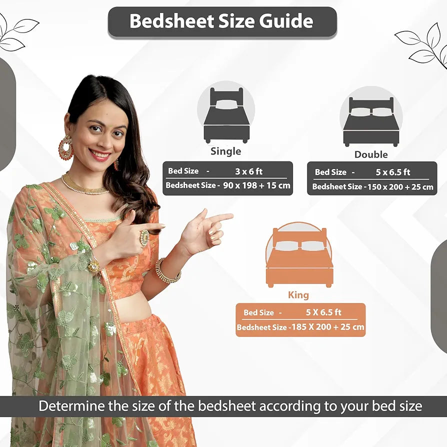 Divine Casa 144 TC 100% Cotton Floral Pink Breathable Bedsheet King Size Bed Cotton Elastic Fitted Colour Rose Pink