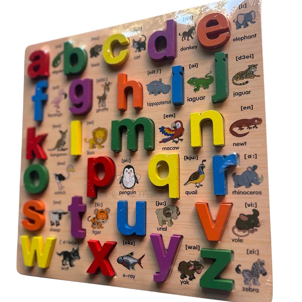 Trinkets & More ABC Small Letter Alphabet Puzzles Game Board for Toddlers Kids Educational Learning Toys 2+Years 