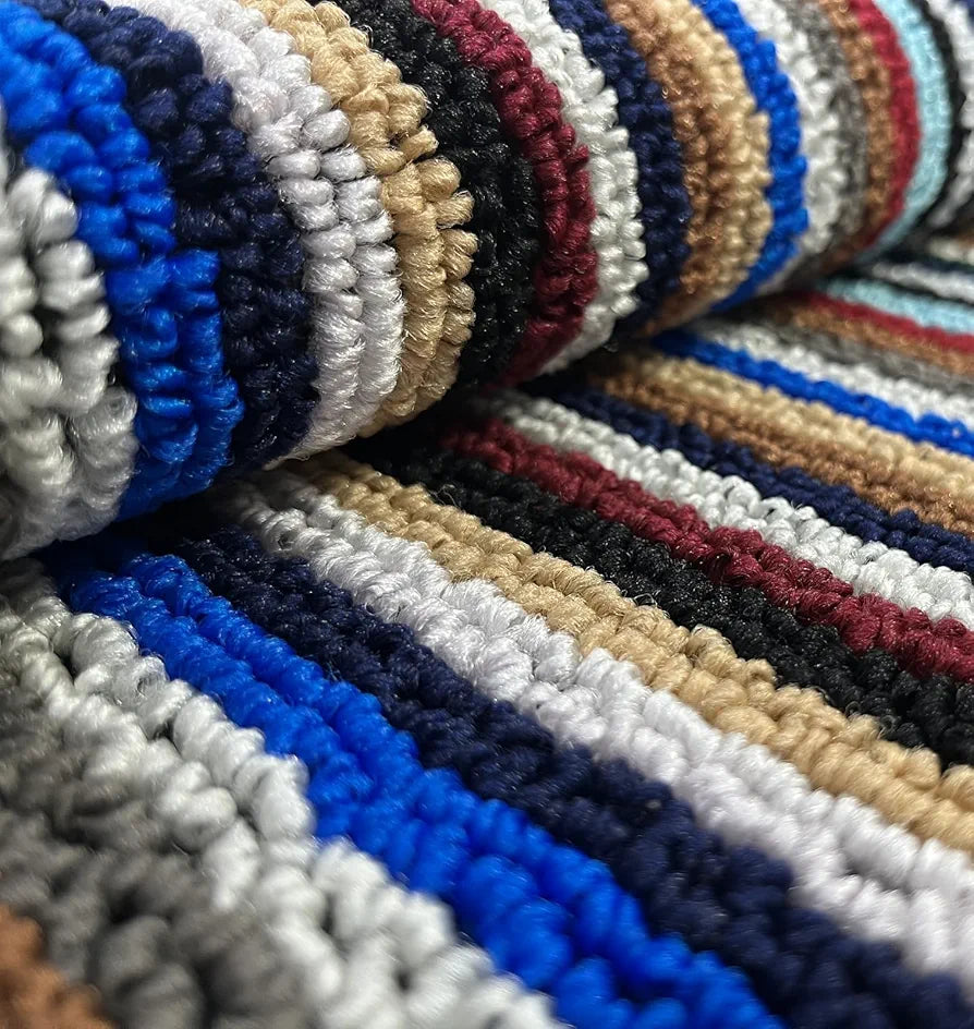 BSB Home Kingstone Soft Microfiber Tufted Antiskid Doormat for Room Office Entrance Set of 3 Multicolour