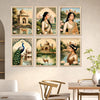 Kotart Premium Digital Traditional Art Paintings with Frame Home Decor Items Pack of 6