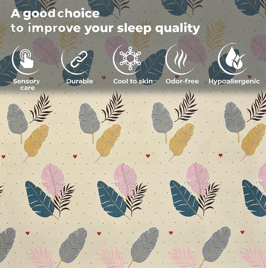 Fresh From Loom Floral Double Bedsheet King Size With 2 Pillow Covers,144 TC Canary Yellow