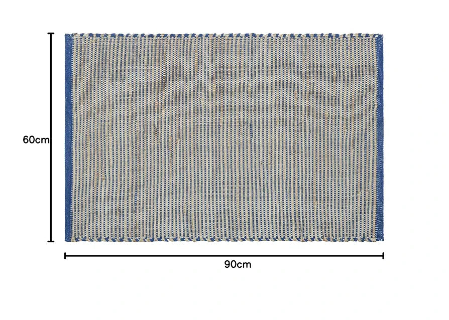 The Home Talk Natural Handcrafted Jute Rug Traditional Carpet For Living Room Navy Blue