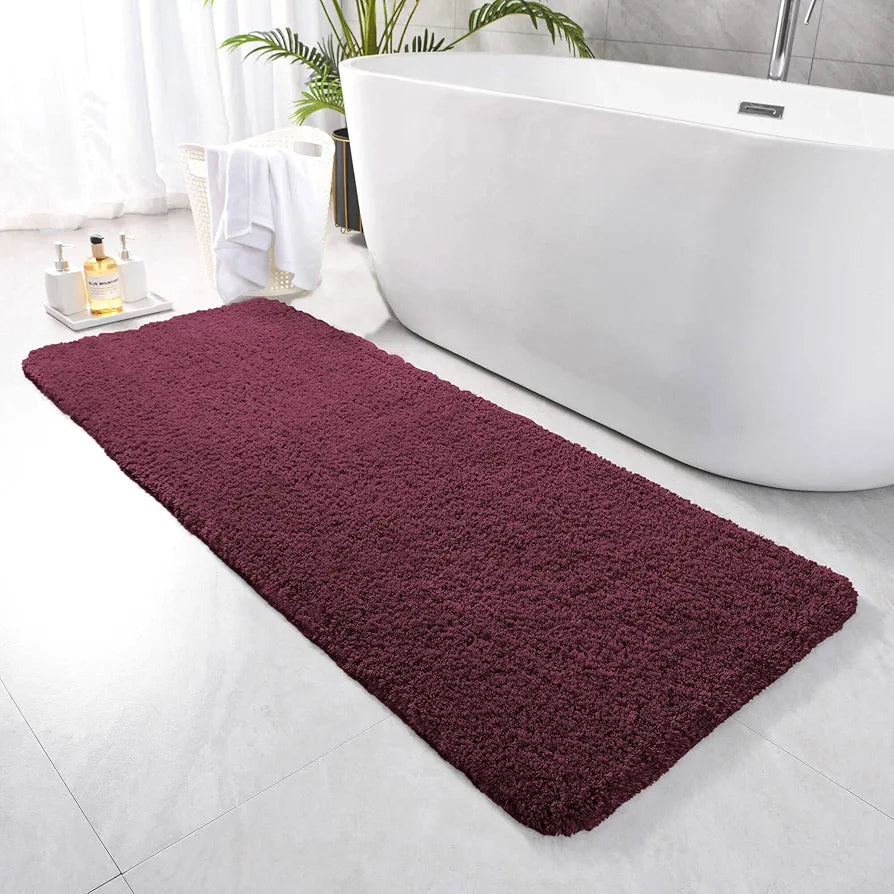 Luxe Home International Runner Super Soft Anti Skid Newman Rug For Bedroom  Rectangular Colour Wine