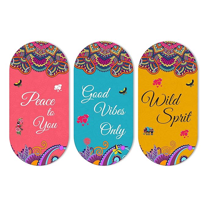 Artvibes Positive Quote Wooden Wall Hanging Decoration Items for Home | Mdf Wall Decoration for Living Room | Set of 3