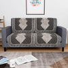 Kuber Industries Set of 4 Durable 2 Seater Sofa Covers for Living Room Stone Mayur Dark Grey & Brown