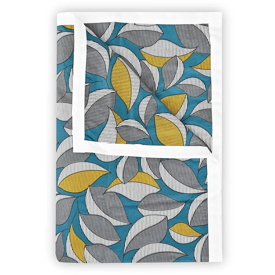 Divine Casa Floret 100% Cotton Double Dohar 120 GSM Soft & Lightweight Throw BlanketColour Woody Petals