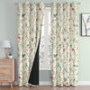 Cloth Fusion Blackout Printed Premium Door Curtains 7 Feet Long Set of 2 White Forest