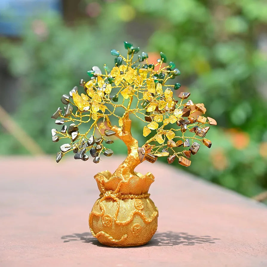 Zaicus Money Magnet Crystal Tree Feng Shui Tree with Golden Pot