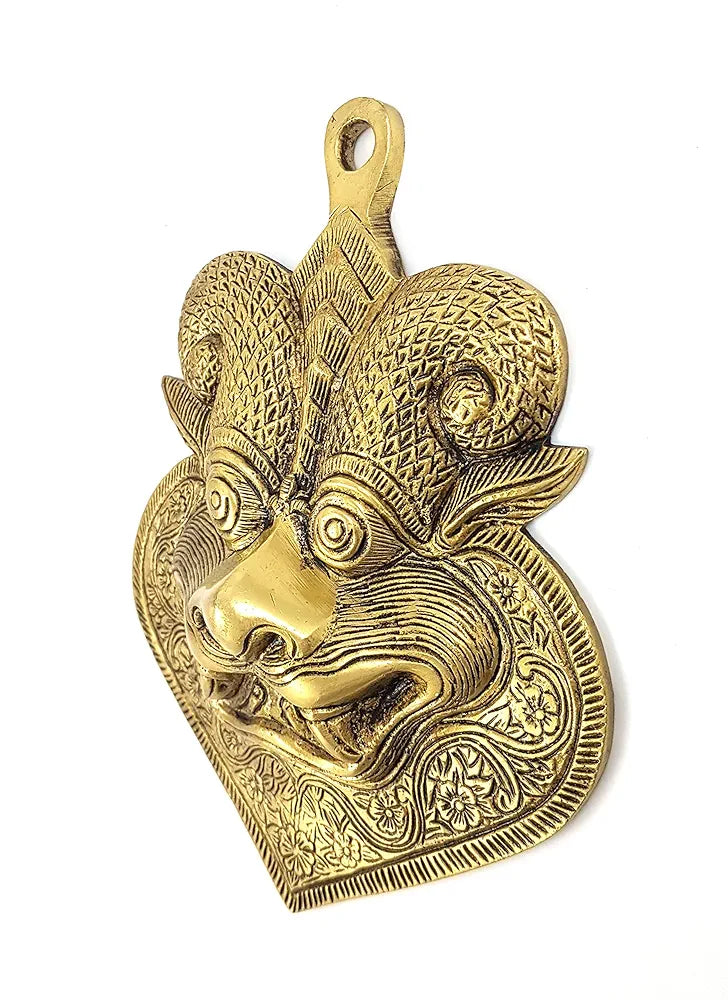 Two Moustaches Yali Brass Wall Hanging Evil Eye Protector