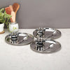 Sumeet Stainless Steel Heavy Gauge Mirror Finish Dinner set of 9 Pcs  Silver