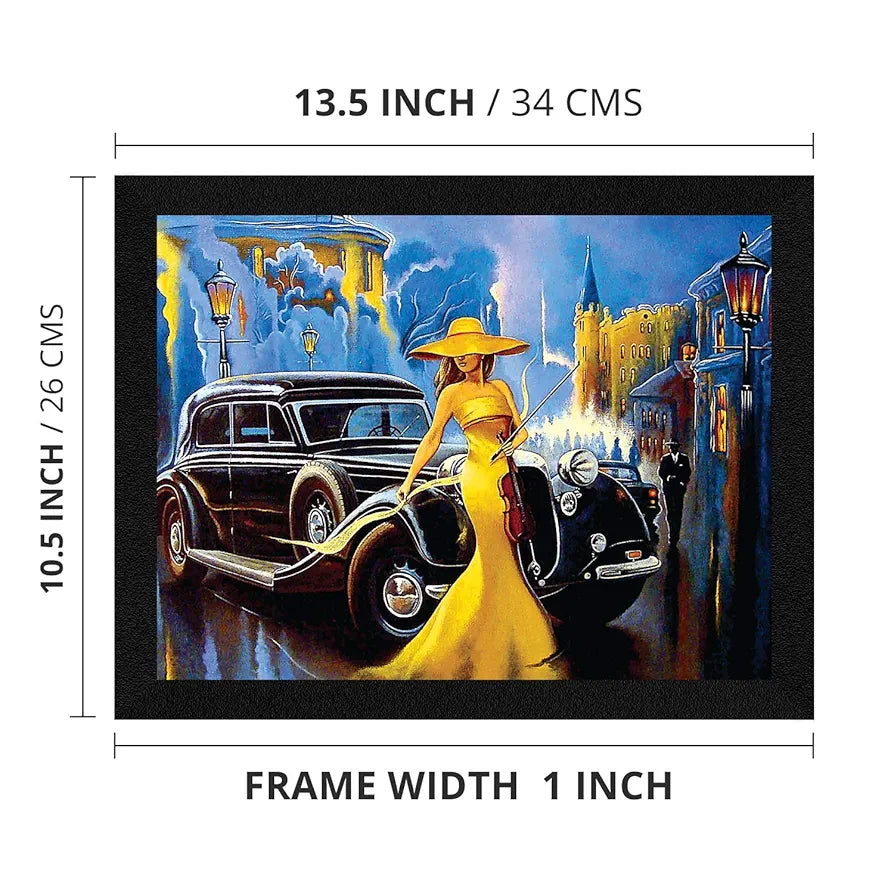 ArtX Paper Beautiful Women Wall Art Painting Vintage