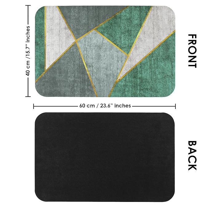 Story@Home Bathroom Mat Aqua Collection Door Mat Anti-Slip Bath Mat Green Colour