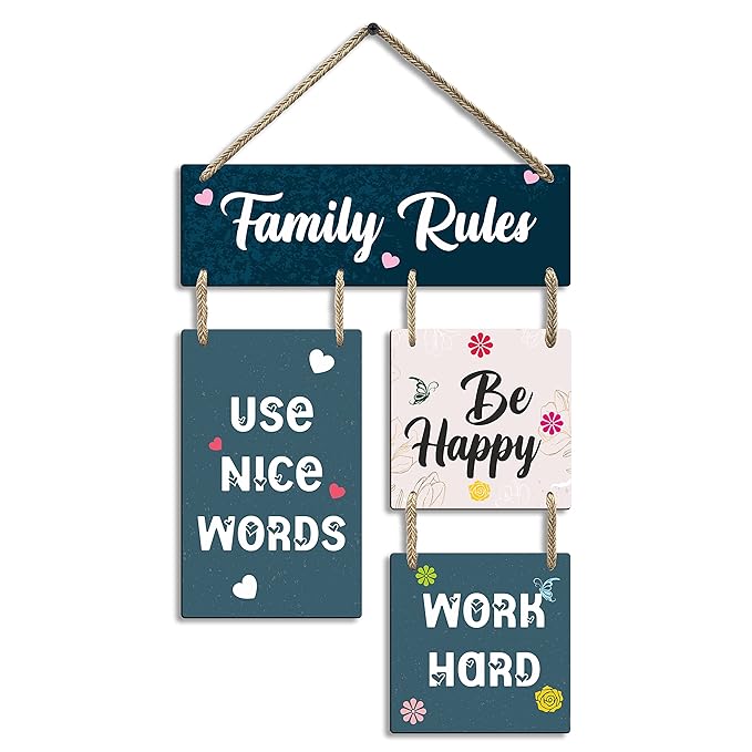 Sehaz Artworks Decorative Wall Art MDF Wooden Wall Hanger for Living Room Bedroom - 4-0020