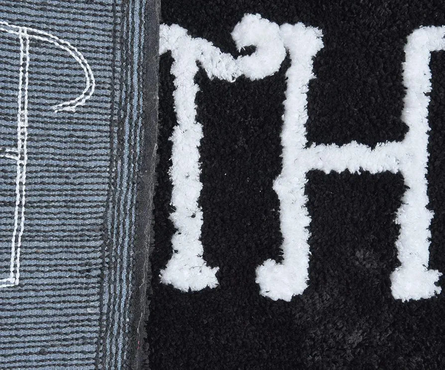 Aerohaven Modern Anti Slip Bathmat Black Colour Microfiber