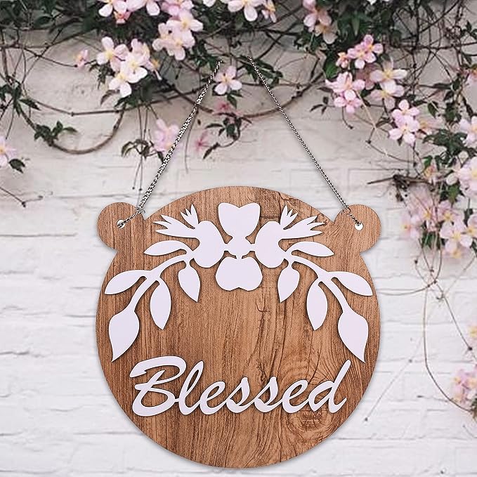 Sehaz Artworks Wooden Wall Hangings Home Décor Items Home Decoration Items - Blessed-WHT