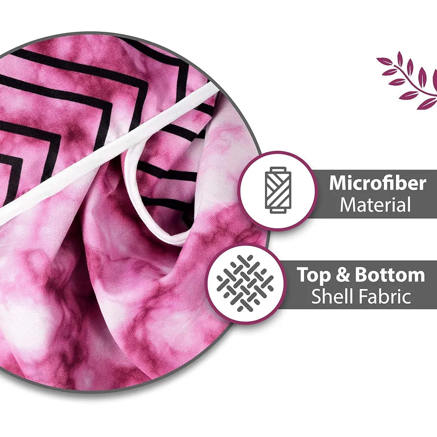 Divine Casa 120 GSM Microfiber Single Dohar Soft & Lightweight Throw Blanket Marble Pattern Colour Pink Marble