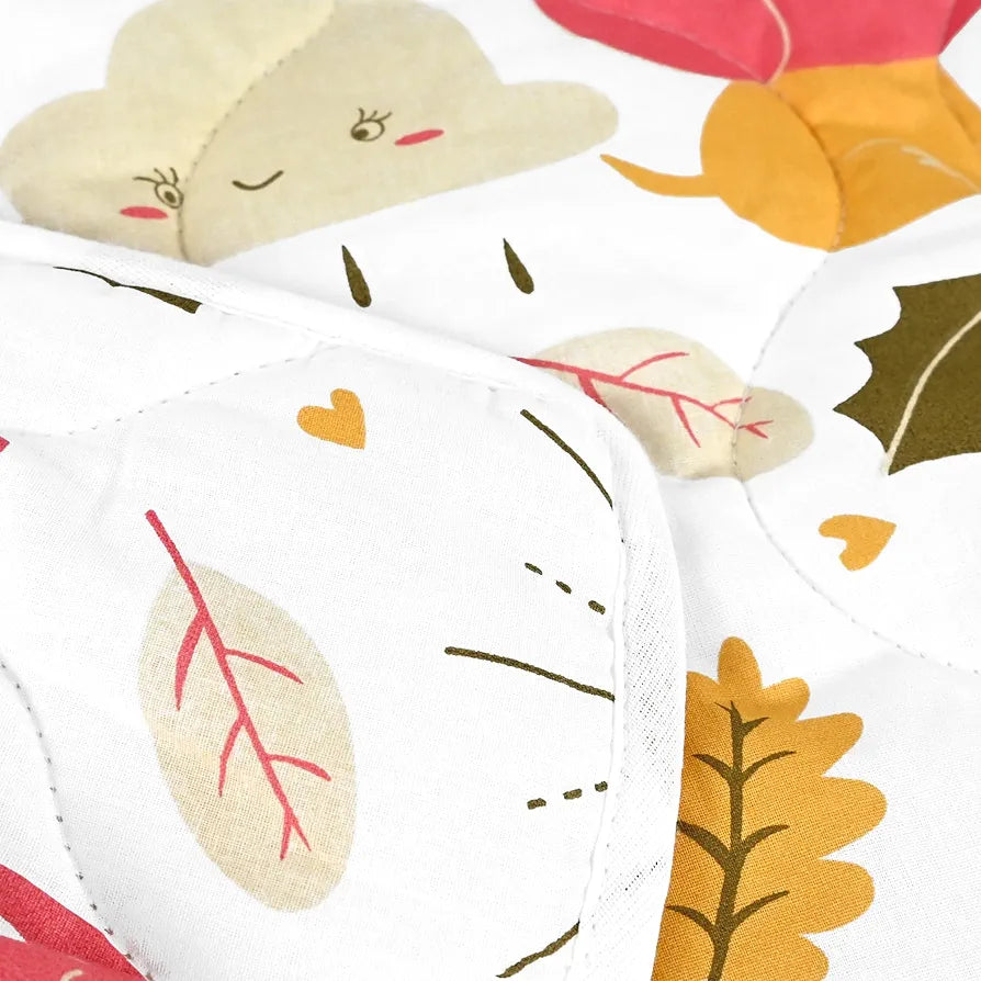 Divine Casa 120 GSM Cotton Single Bed Comforter Soft & Lightweight Reversible All-Season Blanket Colour Marlin White