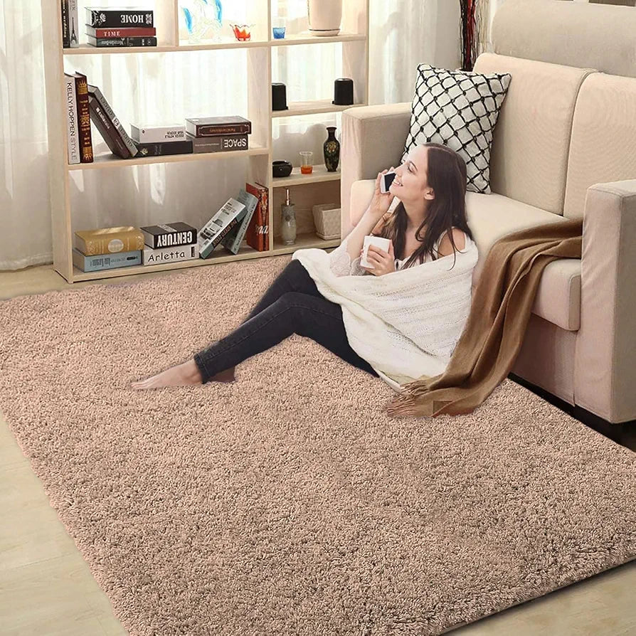 Luxe Home International Carpet Super Soft Anti Slip Vegas Rectangular Rugs 3X5 Feet Colour Rust