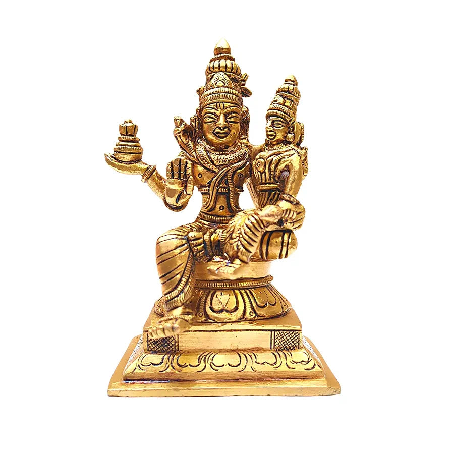 anciently Swarna Akarshana Bhairava Idol | Swarna Akarshana Bhairava Statue | Swarna Akarshana Bhairavar Silai, Brass, Height 12CM, Gold Colour, 1 Piece