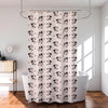 Kuber Industries Shower Curtain Bathroom Shower Curtain 8 Rings Curtain Brown Rose Transparent