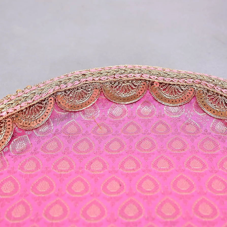 DecorTwist® Pooja Thali Set | Stainless Steel Handcrafted Decorative Pooja Thali for Diwali Puja, Home, Temple, Mandir, Wedding, Bhai Dooj Decorative Puja Plate 10.2 Inch Pack of 1 