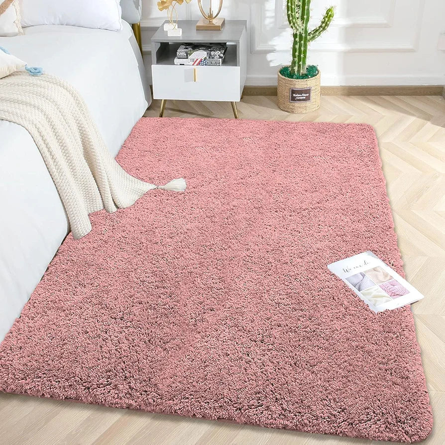 Luxe Home International Carpet Super Soft Anti Slip Vegas Rectangular Rugs Color Pink