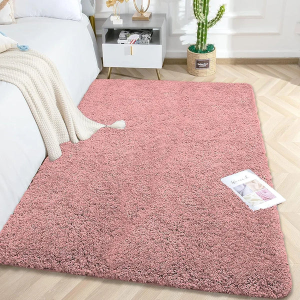 Luxe Home International Carpet Super Soft Anti Slip Vegas Rectangular Rugs Color Pink