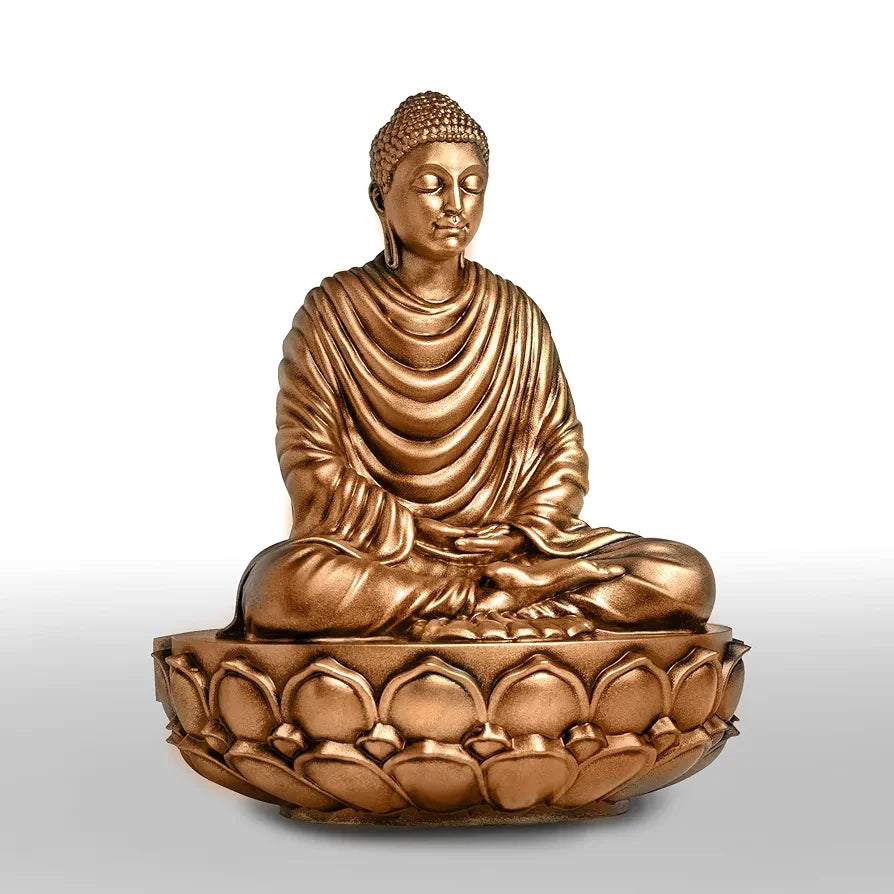 Jd Fresh 6 Inch Gautam Buddha Statue - Gold