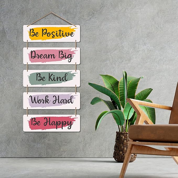 Artvibes Welcome Home Quote Decorative Wall Art Mdf Wooden Wall Hanger for Living Room