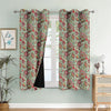 Cloth Fusion Blackout Printed Premium Window Curtains 5 Feet Long Set of 2 Blue Garden