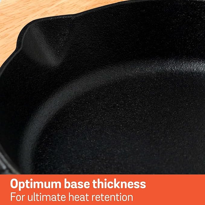 Meyer Pre-Seasoned Cast Iron Frypan/Skillet 24 cm Black